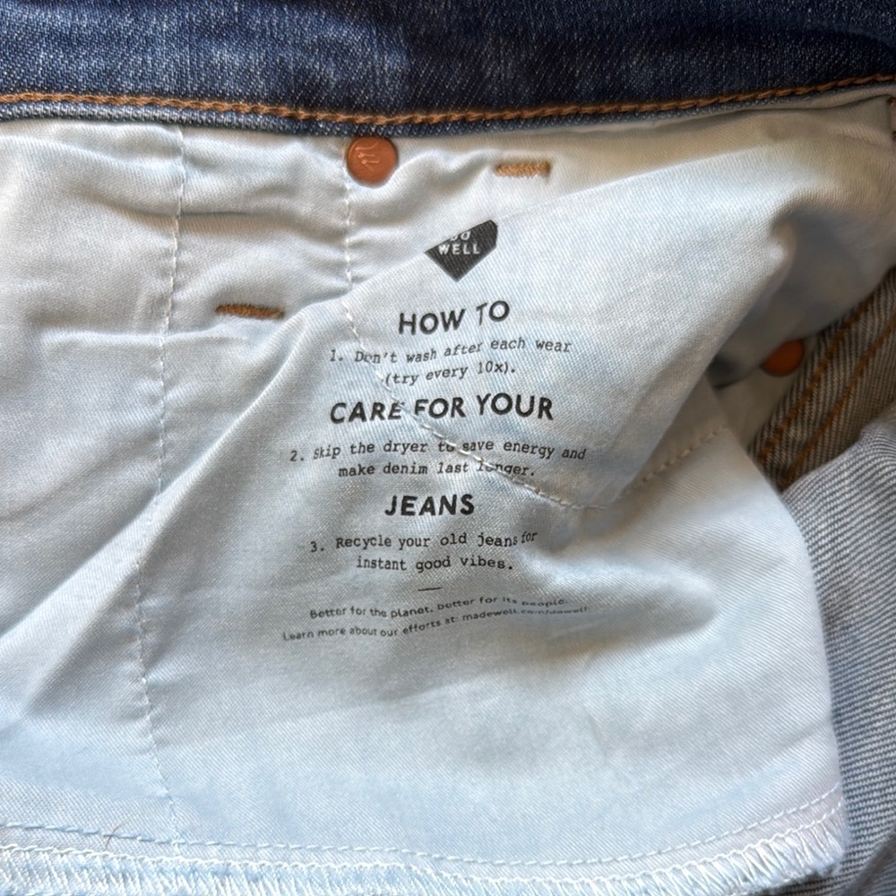 Madewell 10’’ High-Rise Skinny Jeans Classic Style Size 31 - Picture 5 of 8